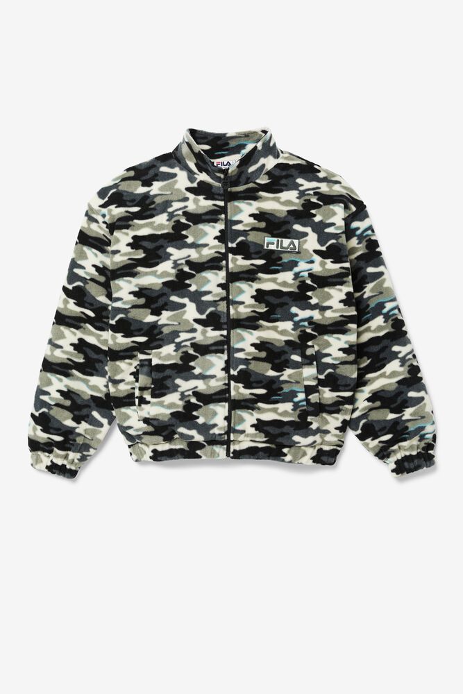 Fila Bunda Panske Frantry Camo Čierne - ZARJG1762